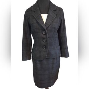 Gerard Darel plaid blazer/skirt suit Sz 38/40